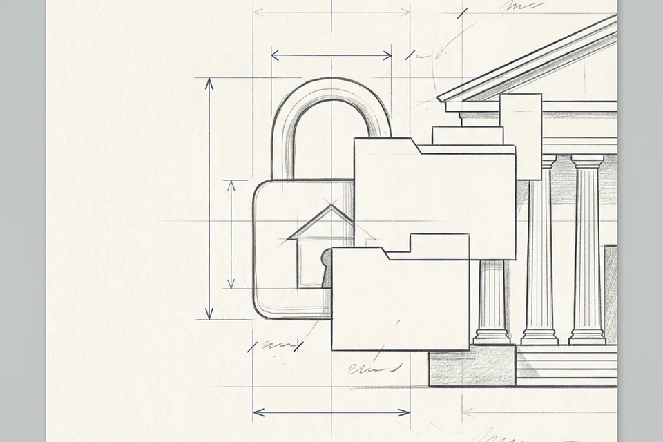 Privacy notes on a clean drafting page